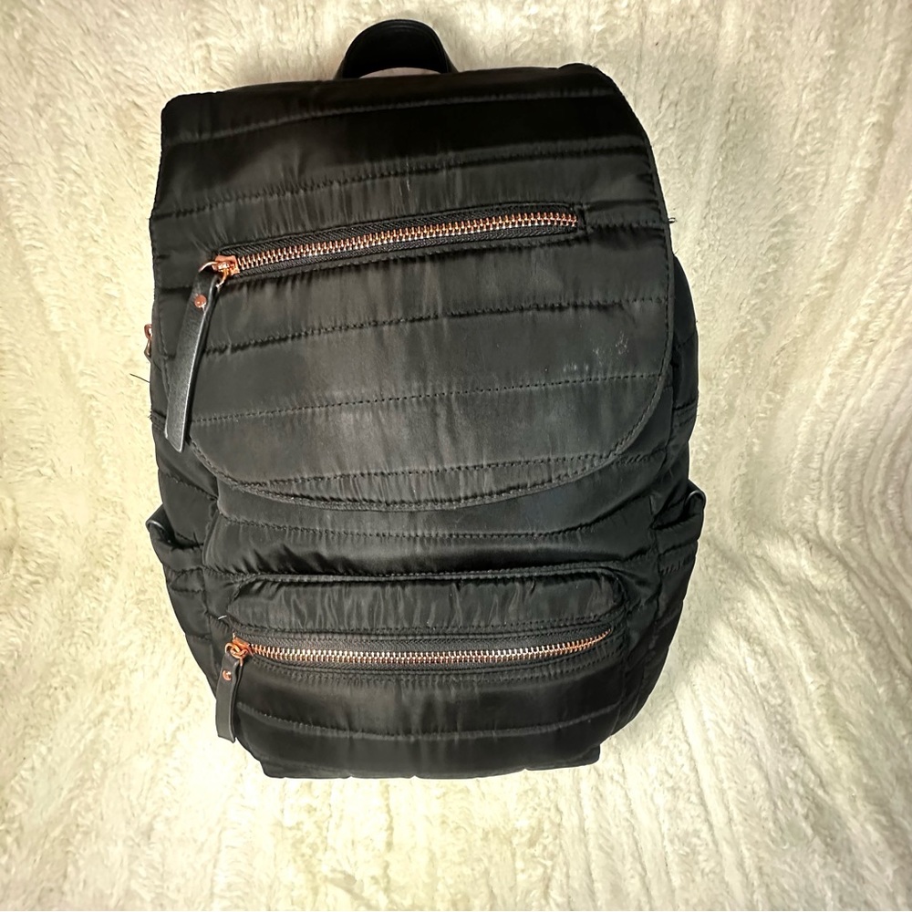 Black Backpack with Rose Gold Hardware